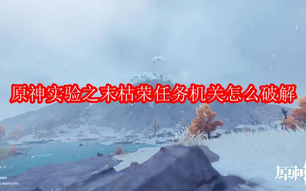 原神实验之末枯荣任务机关怎么破解