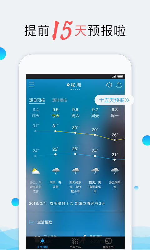 我的都市天气软件截图