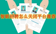 智联招聘怎么关闭平台推荐