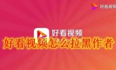 好看视频怎么拉黑作者
