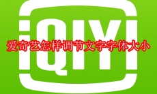 爱奇艺怎样调节文字字体大小
