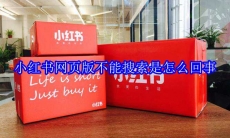 小红书网页版不能搜索是怎么回事