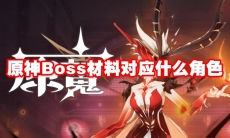 原神Boss材料对应什么角色