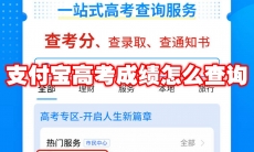 支付宝高考成绩怎么查询