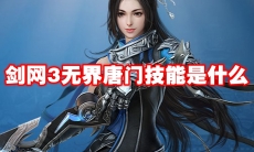 剑网3无界唐门技能是什么