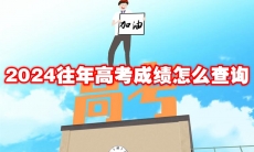 2024往年高考成绩怎么查询