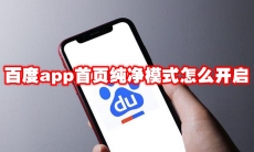 百度app首页纯净模式怎么开启
