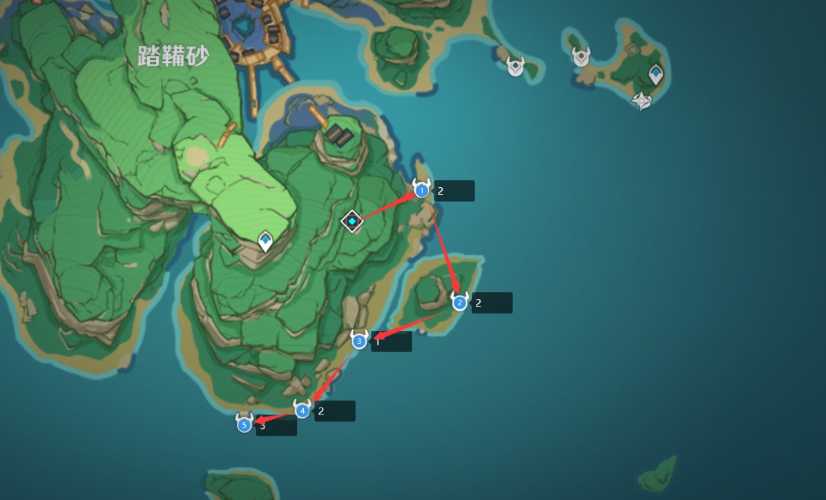 原神2.6刀镡采集路线