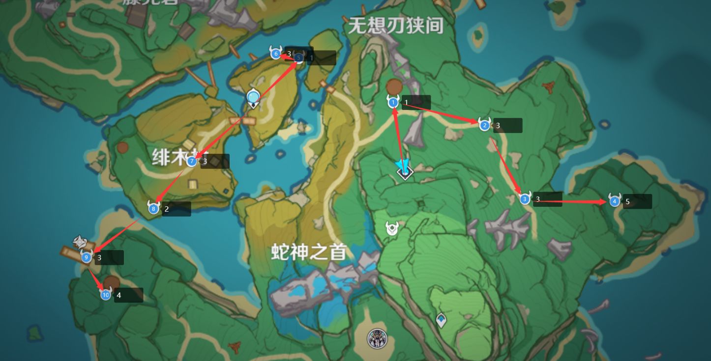 原神2.6刀镡采集路线