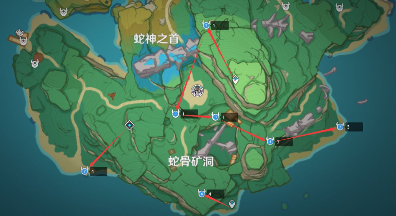 原神2.6刀镡采集路线