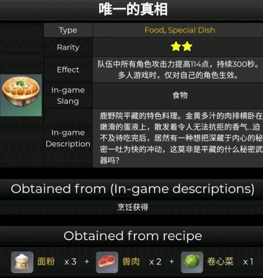 原神鹿野院平藏料理配方