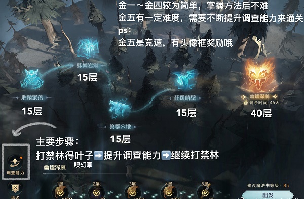 哈利波特魔法觉醒禁林调查狂风峭壁通关方法