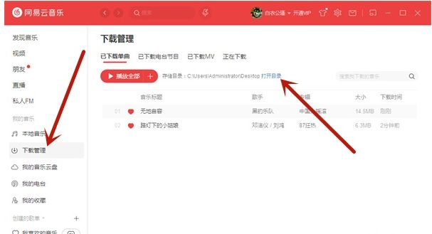 网易云音乐下载歌曲到u盘怎么下载