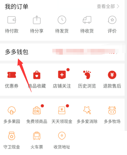 拼多多多多钱包在哪里看