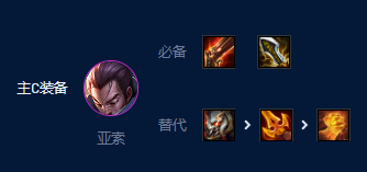 云顶之弈s9亚索主c装备怎么选